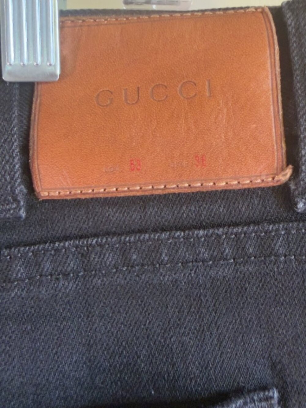 Gucci Men’s Black Slim Fit Jeans Size 36 Made in Italy Designer Denim